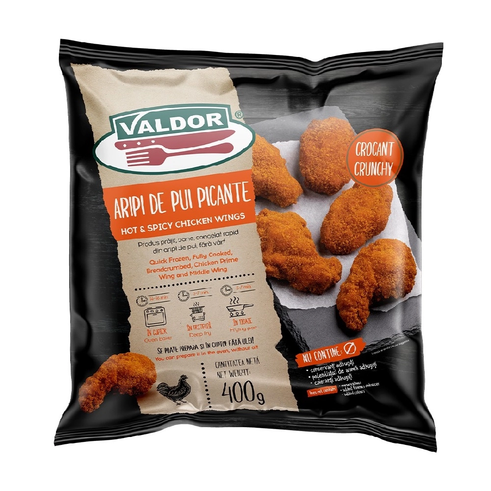 Aripi pui crispy 400gr Valdor