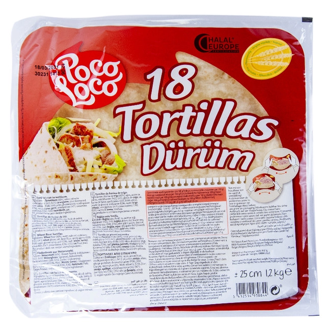 Tortilla PocoLoco 1,2kg 18*25cm